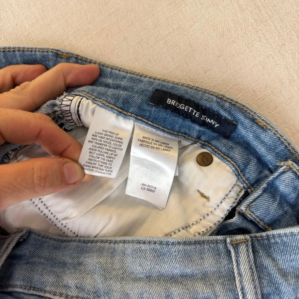 Lucky Brand Bridgette Skinny Jeans Light Wash High Rise Ankle Size 6‎ 28